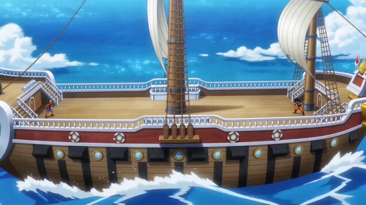 ルフィと悟空の壮大な戦いのシーン