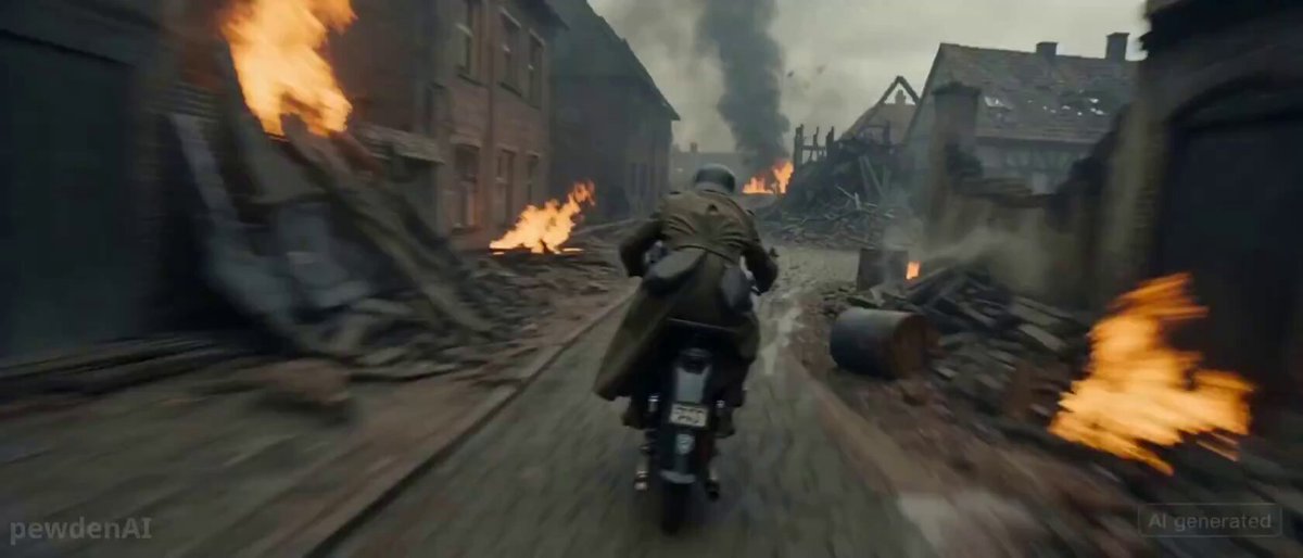 WW2 Motorcycle Escape Sequence