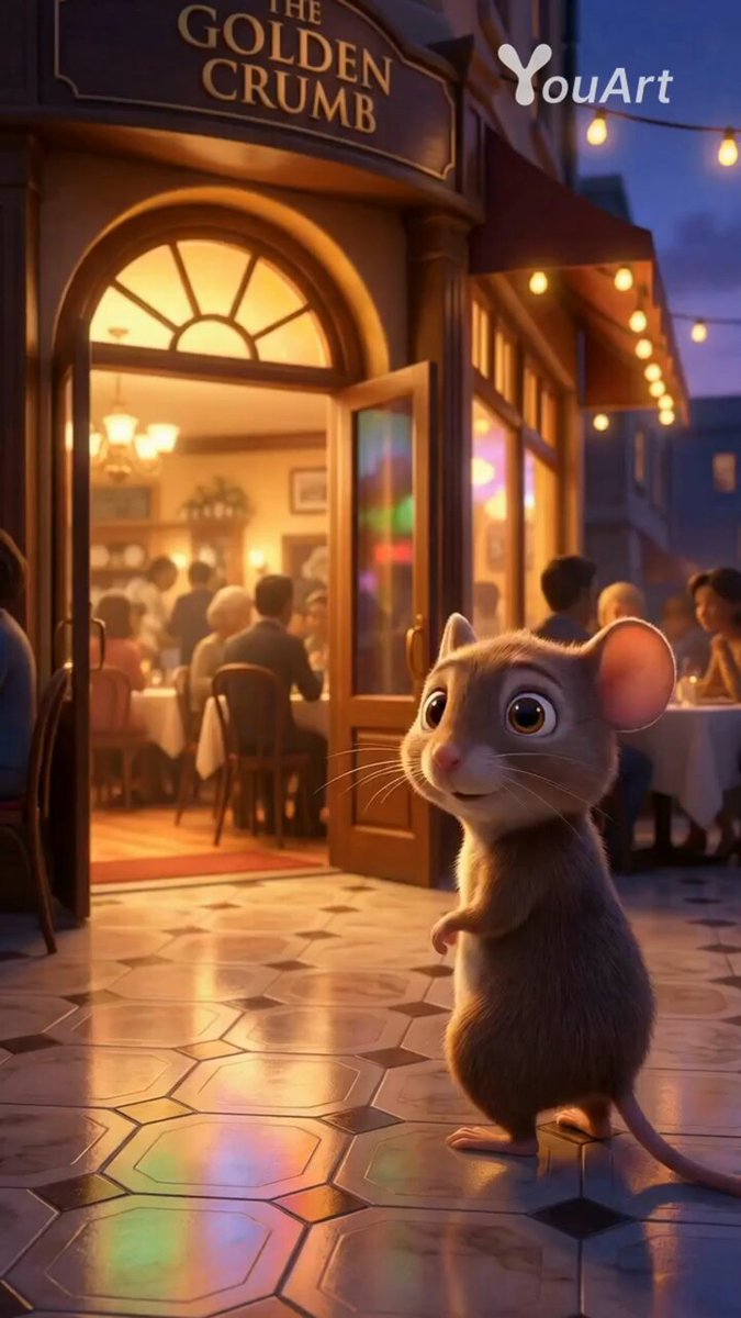 Souris cherchant de la nourriture et étant poursuivie