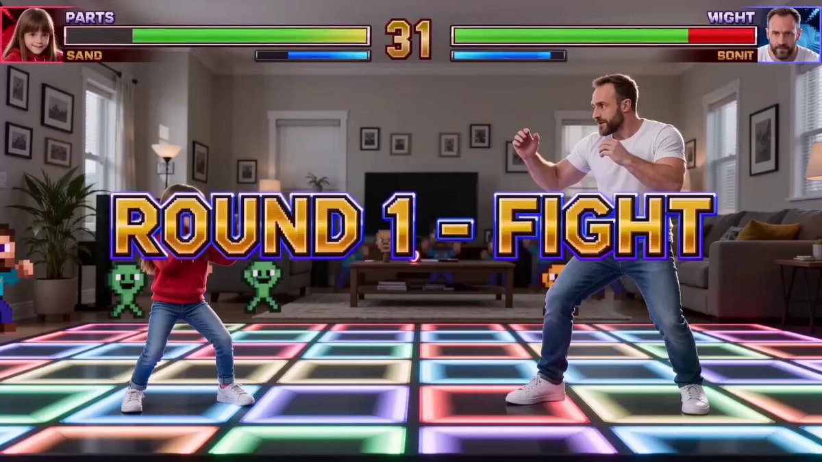 Street Fighter Vater-Tochter-Match-Prompt