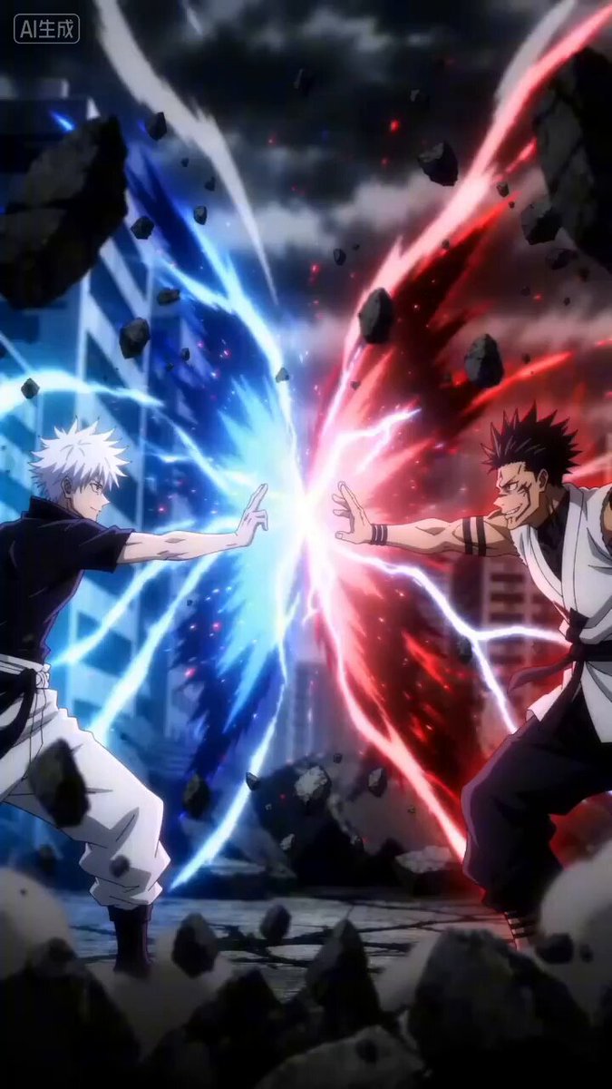 Gojo vs. Sukuna: Cinematic Battle Prompt
