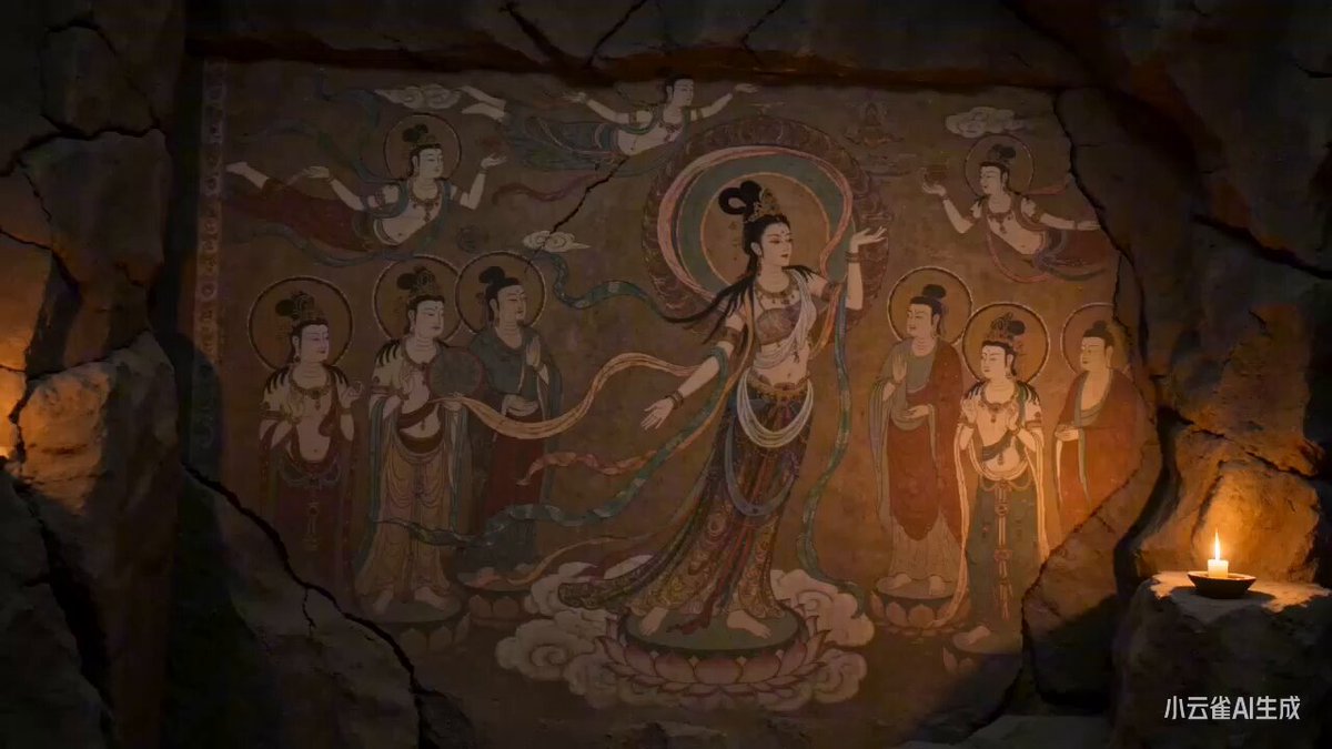 敦煌壁画飞天苏醒