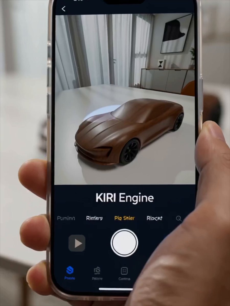 Futuristisches Werbevideo für KIRI Engine