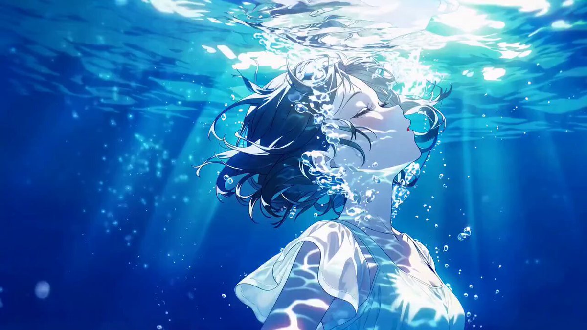 Emotionaler Unterwasser-Anime-Test-Prompt