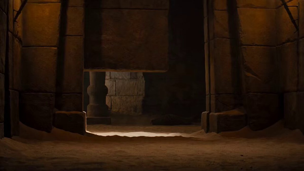 Filmreife Indiana Jones-Flucht vor einer sich schließenden Steintür
