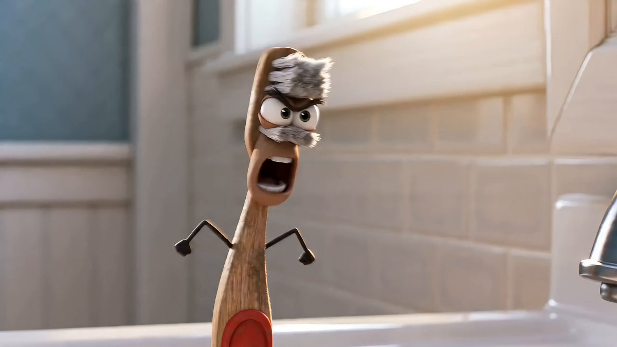 Humorous Toothbrush Debate Animated Short
