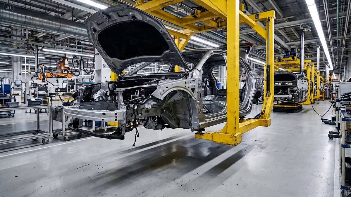 Automobile Assembly Timelapse Video Prompt