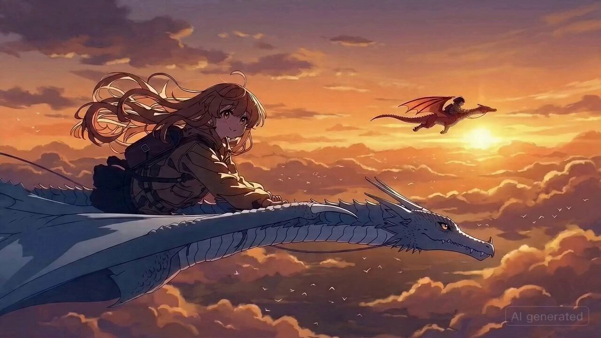 ドラゴンライダー・アクションアニメ用プロンプト