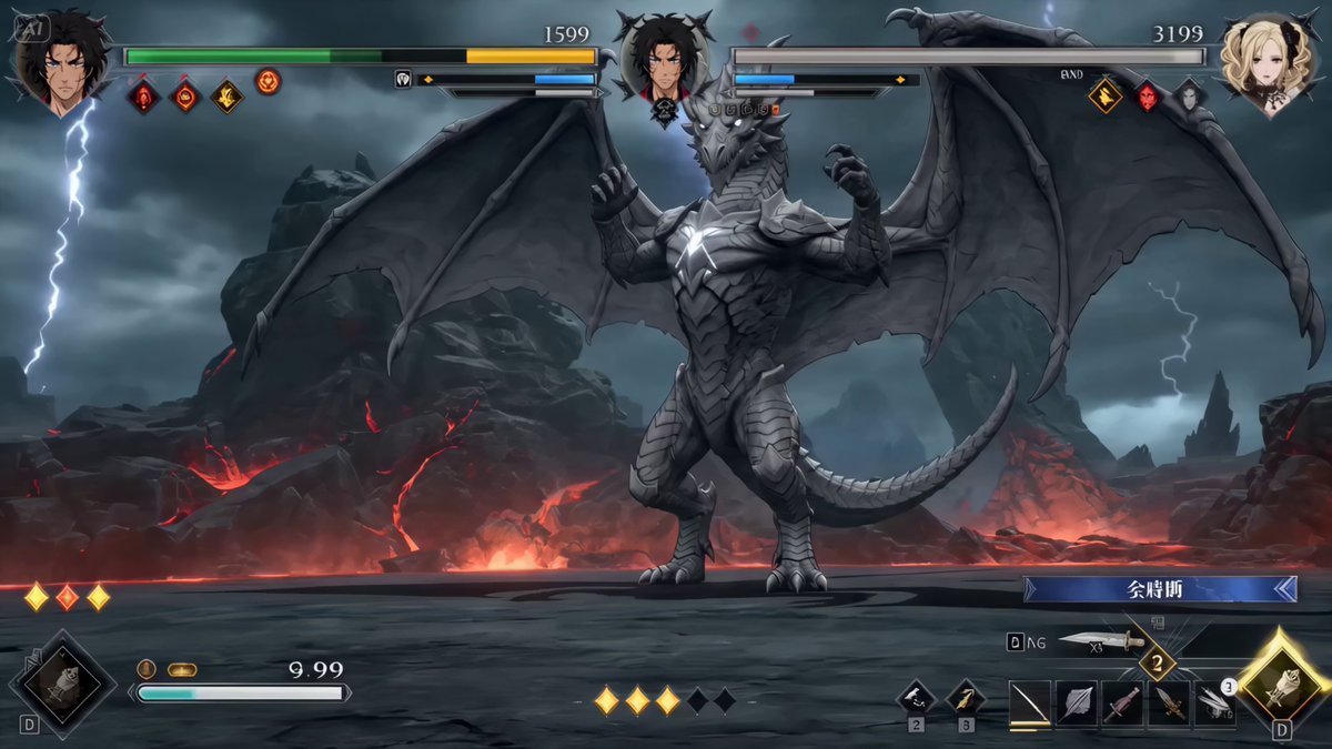 ハイエンド RPG ボスバトルシーケンス