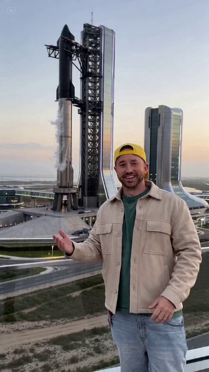 Influencer style Mars spaceport video