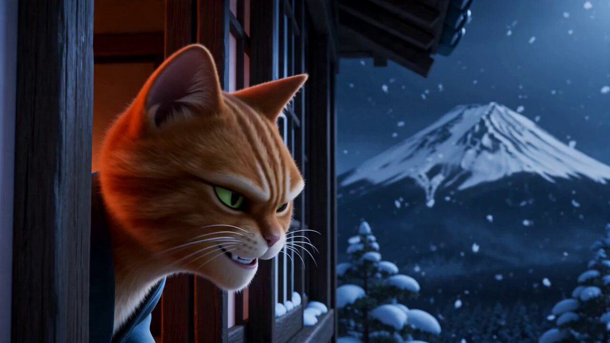 Animation de braquage de chats dans le Japon rétro