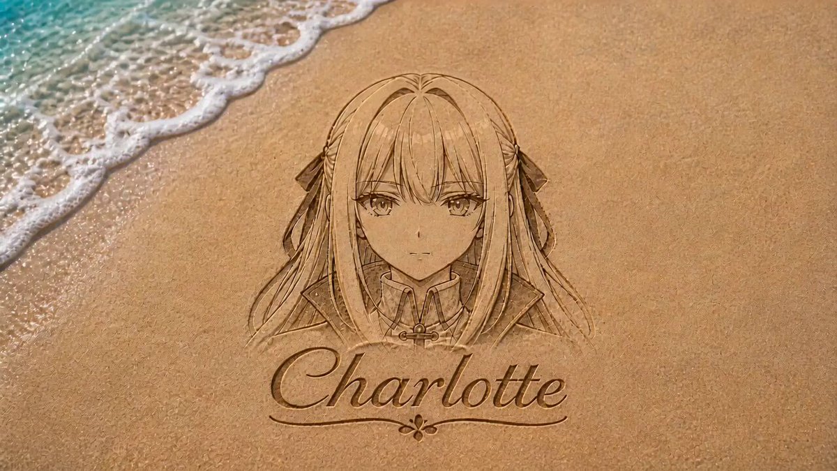 動畫少女沙繪波浪消失
