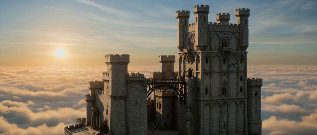 Floating Dragon Castle Sunrise