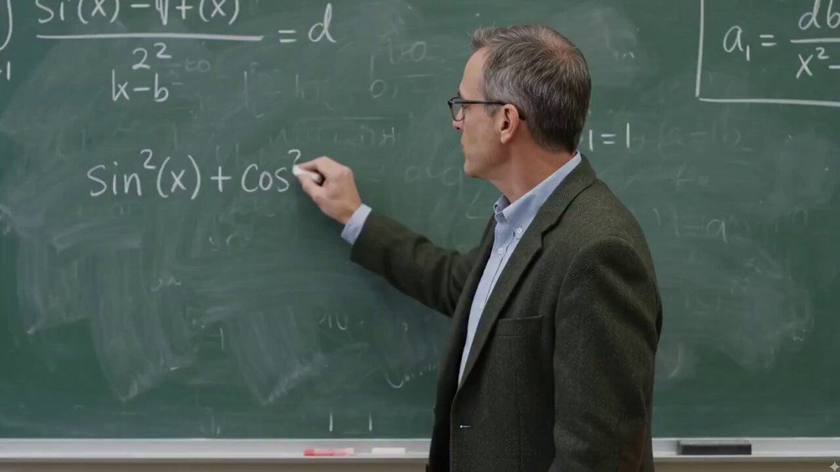 Math Professor Trigonometry Chalkboard Video
