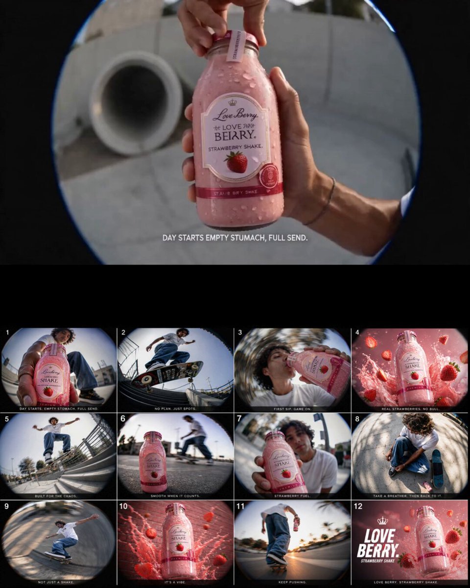 Retro-Skate-Video Strawberry-Shake-Werbung