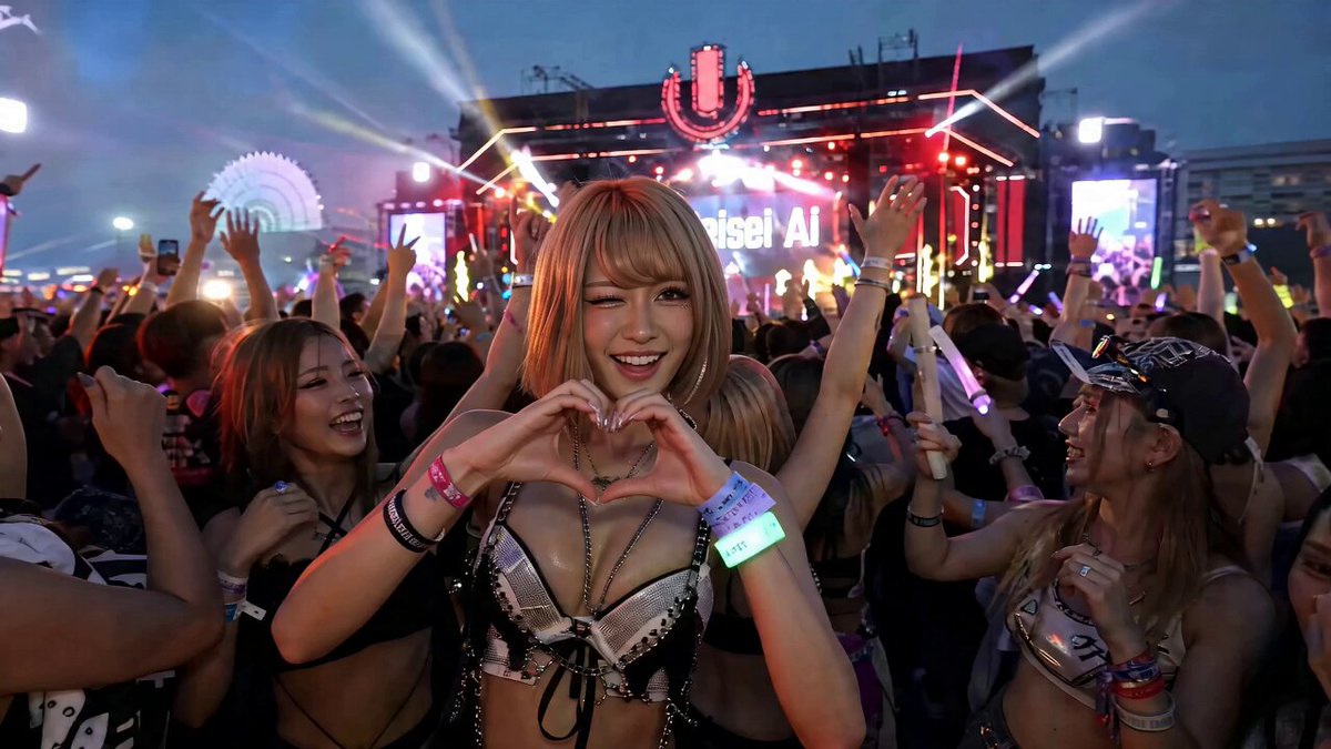 EDM Dance Festival Live Crowd