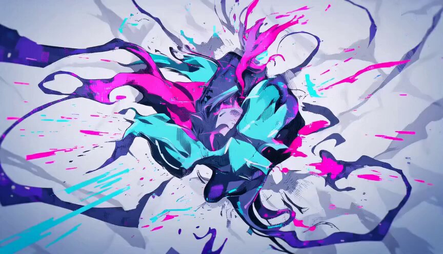 Abstrakte Glitch-Art-Animation
