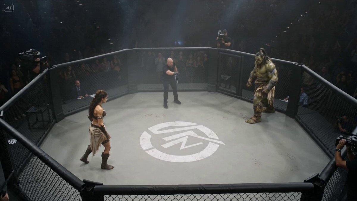 Hyperrealistic Orc vs Human UFC Fight