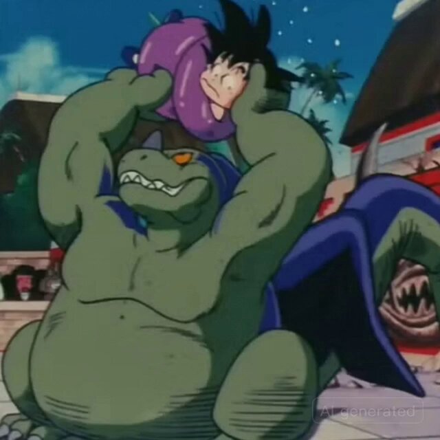 Drachen-Kitzelgeschichte im Retro-Anime-Stil
