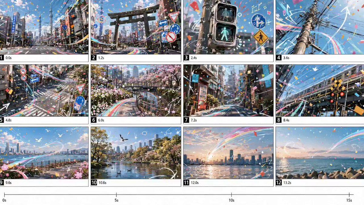 Kinematische Tokyo-Stadtmontage mit dynamischen VFX