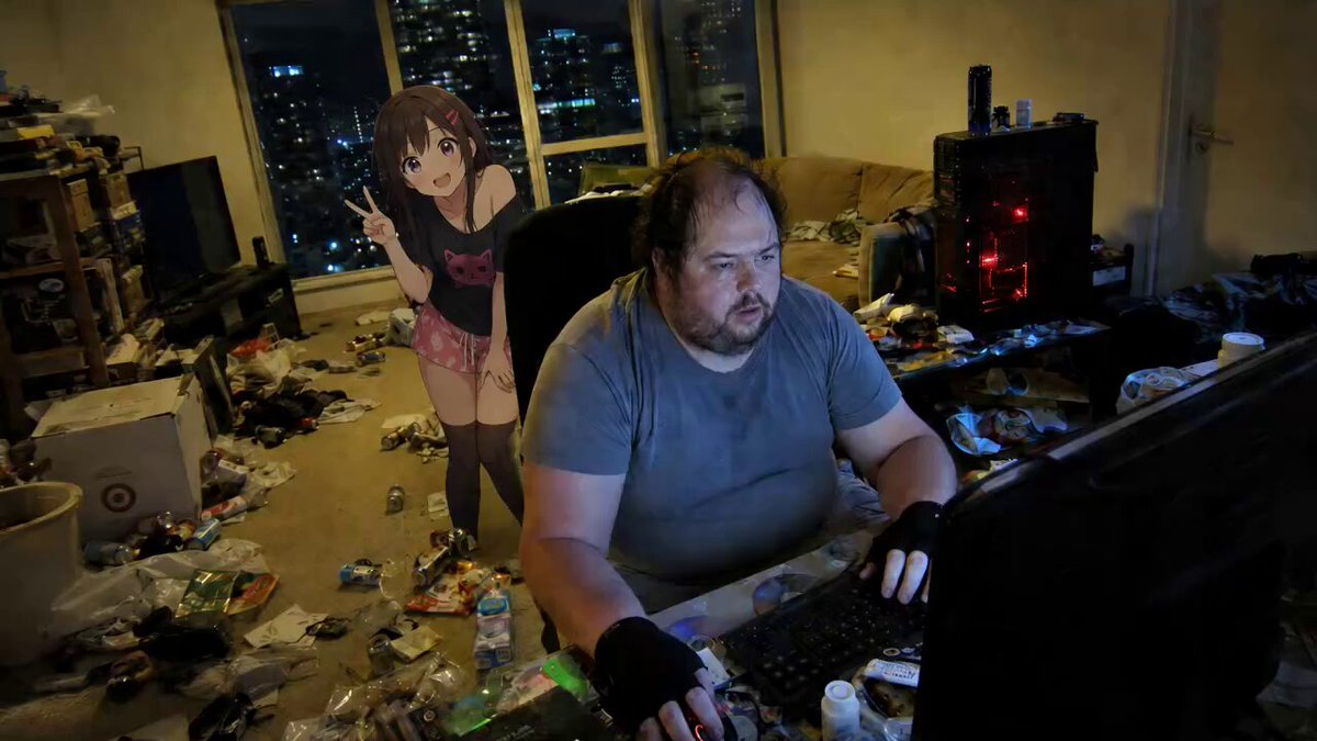 動畫女孩電競加油