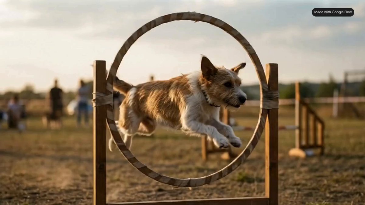 Dog Jump Extreme Slow Motion