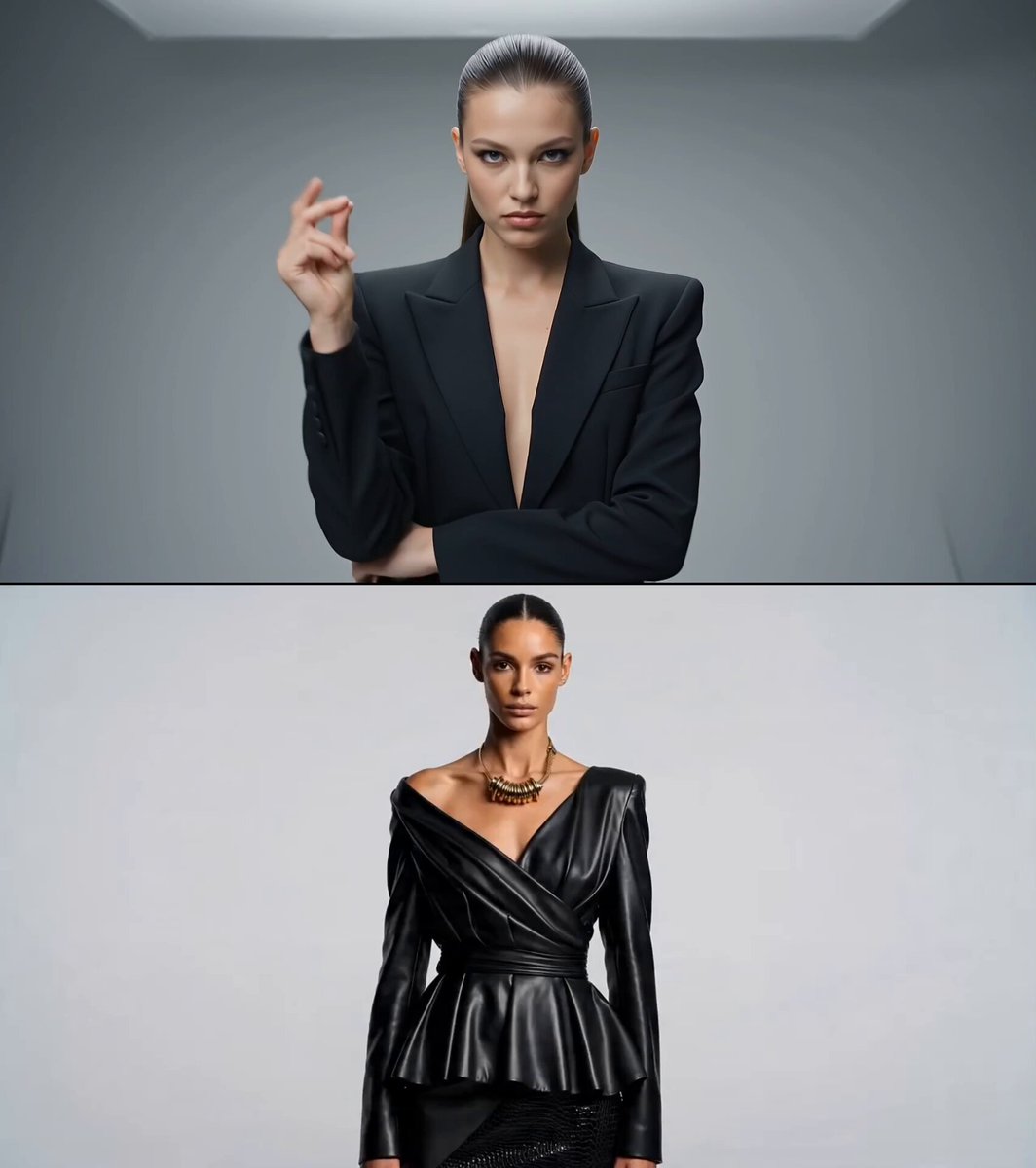 Fashion Model Outfit Switch