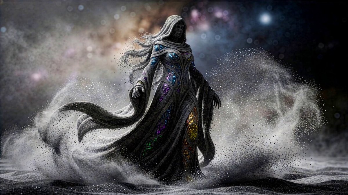 砂の女性からドラゴンへの変身：幻想的な映像