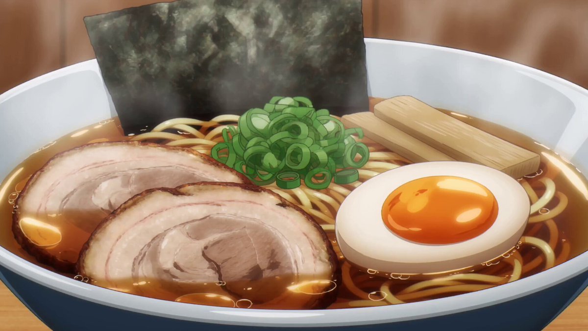Japanisches 2D-Anime-Ramen-Kochen
