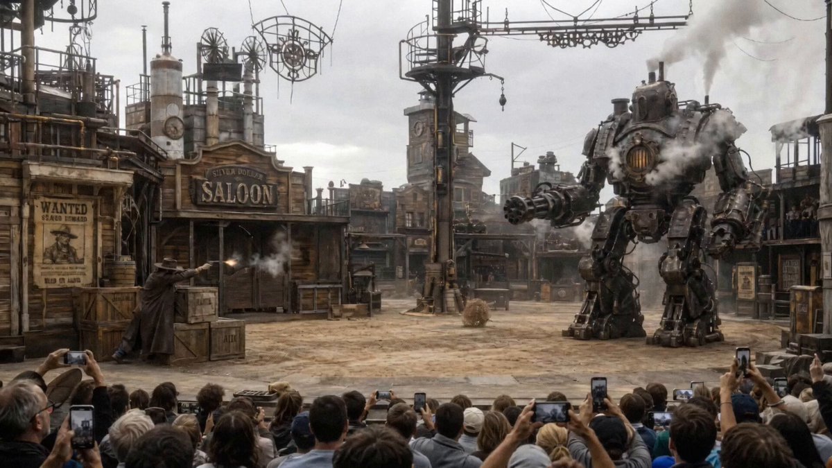 Steampunk-Theater-Schießerei POV