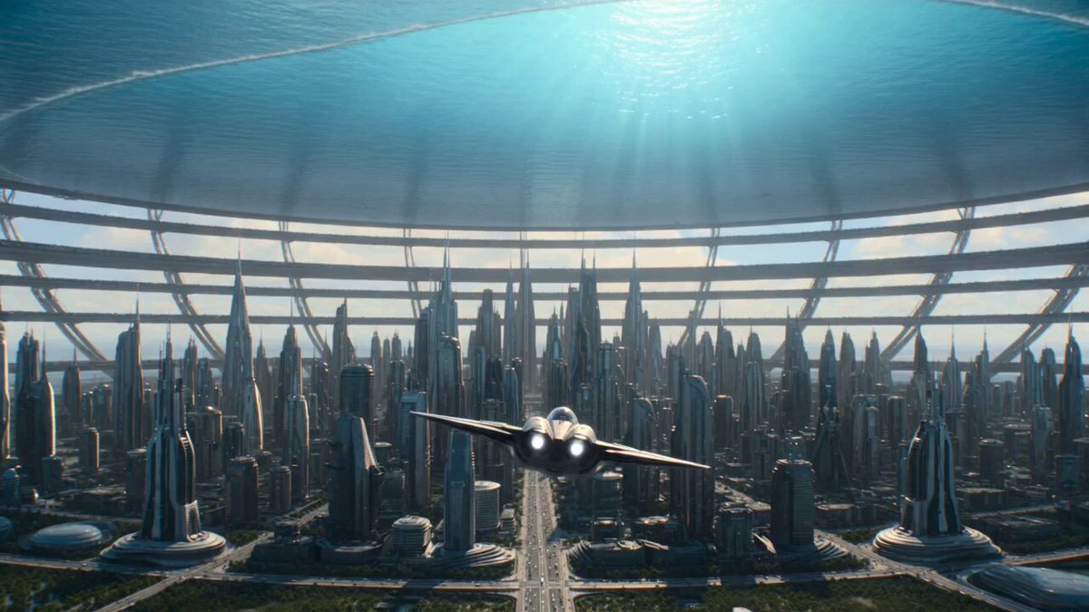 Sci-Fi-Sequenz: Überflutung durch Ozean