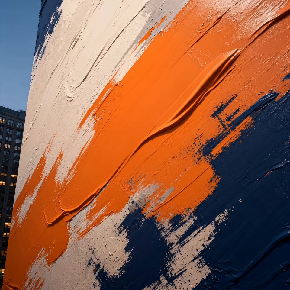 Cinematic Urban Billboard Liquid Paint