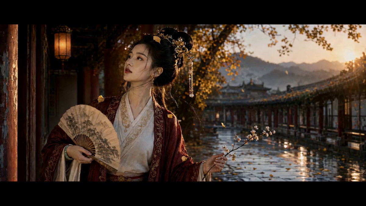 Ancient Chinese Woman Cinematic Video Prompt