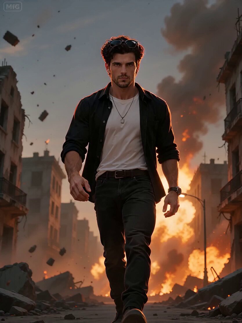 Filmreife Action-Helden-Kampfsequenz