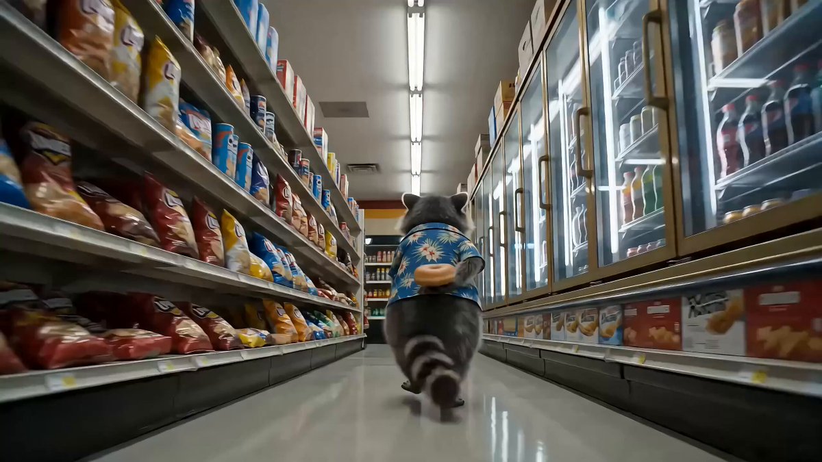 Komödie mit Waschbär und Mops im Supermarkt