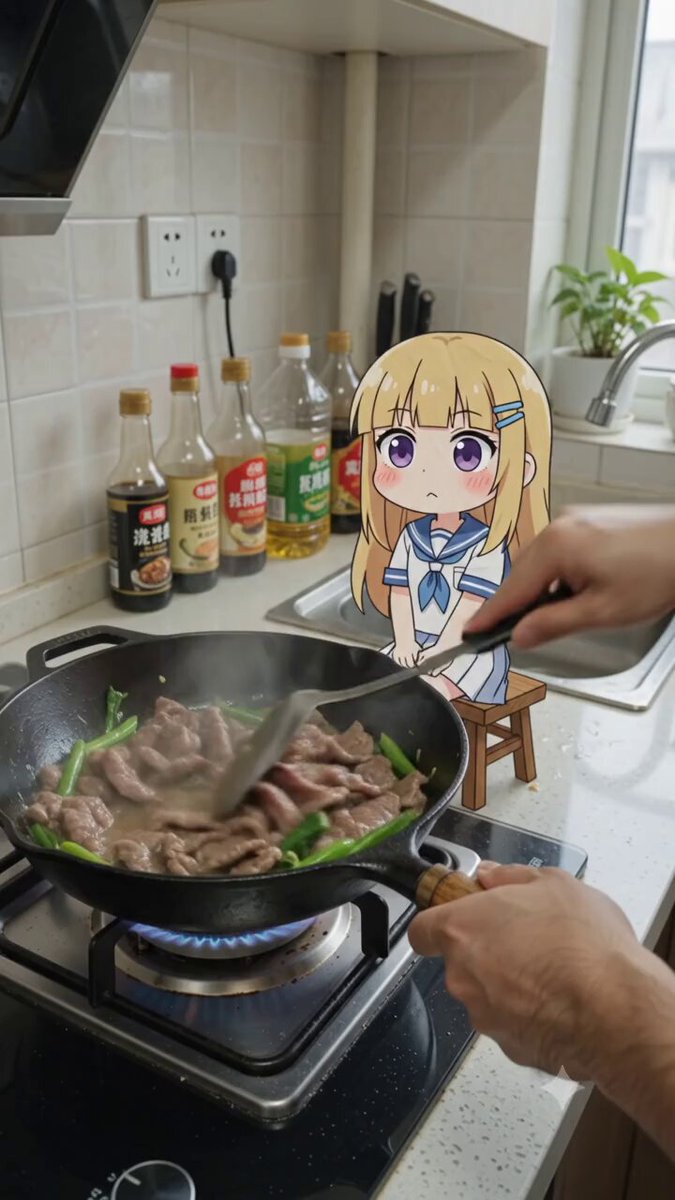 2D ステッカーアニメーションを用いた POV 料理 Vlog