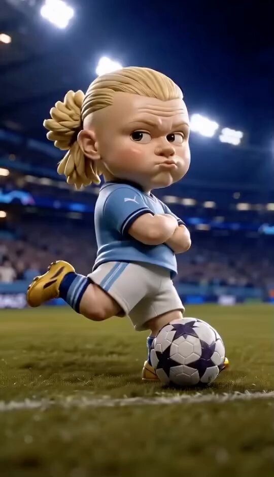 Animation von Haaland im Pixar-Stil