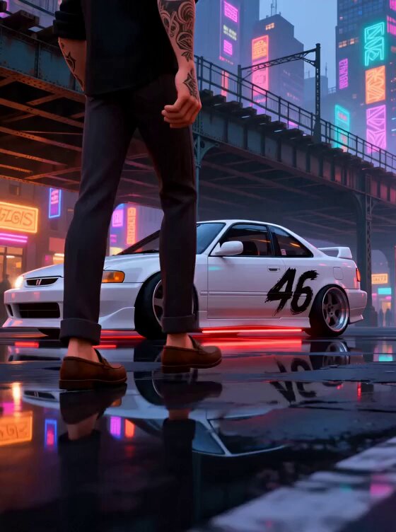 Stilisierte New York Drift-Animation