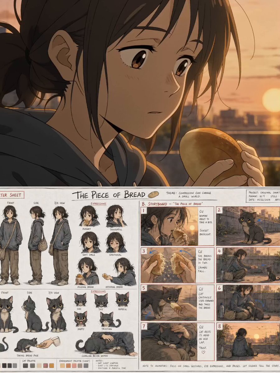 Das Stück Brot: Anime-Kurzfilm