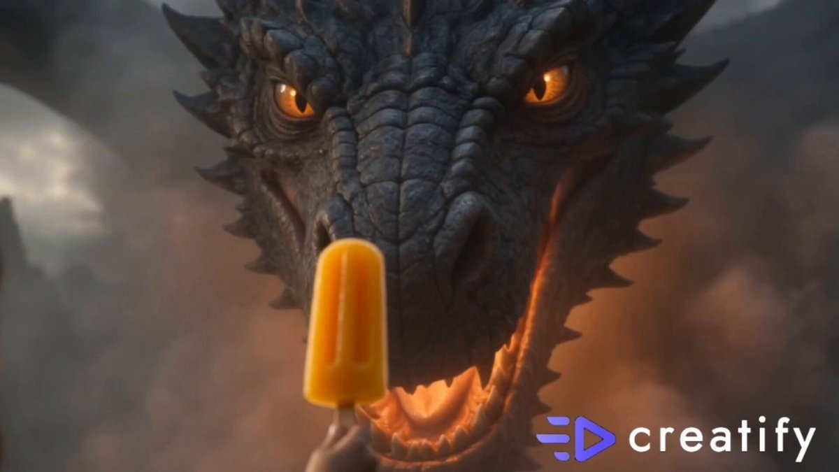 Drachen- und Eiscreme-Fantasie