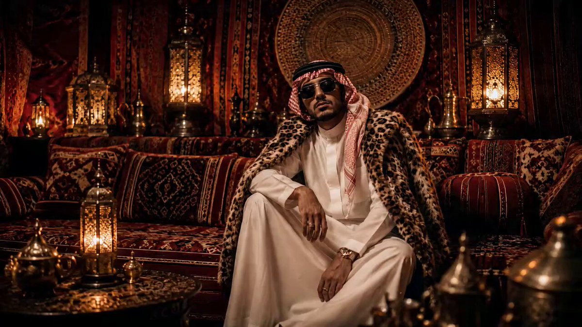 Cinematisches luxuriöses arabisches Porträt