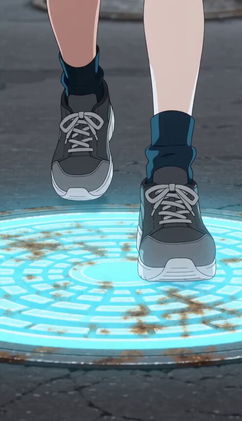 Filmische Anime-Mädchen-Kanaldeckel-Rhythmus-Animation
