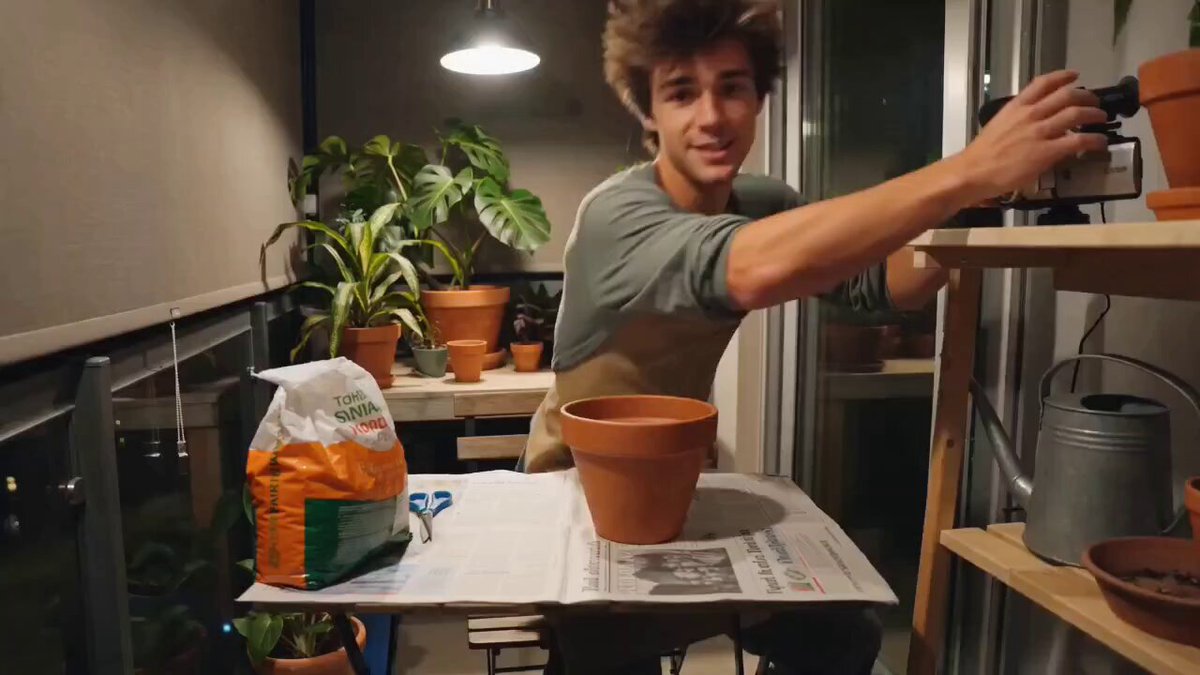 Storyboard für einen gemütlichen Pflanzen-Umtopf-Vlog am Abend