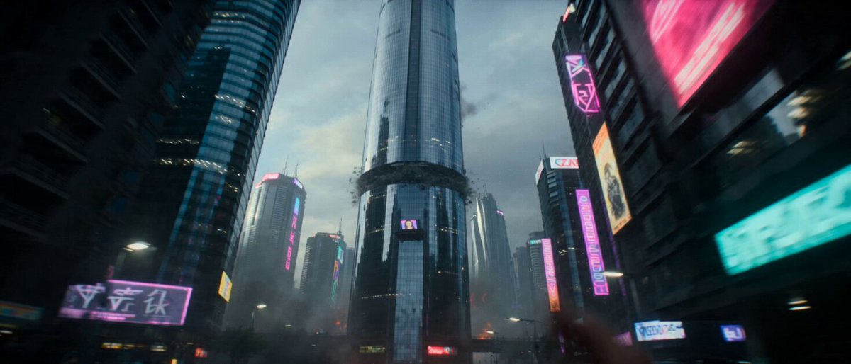 Hollywood Style Cyberpunk Disaster Movie Prompt