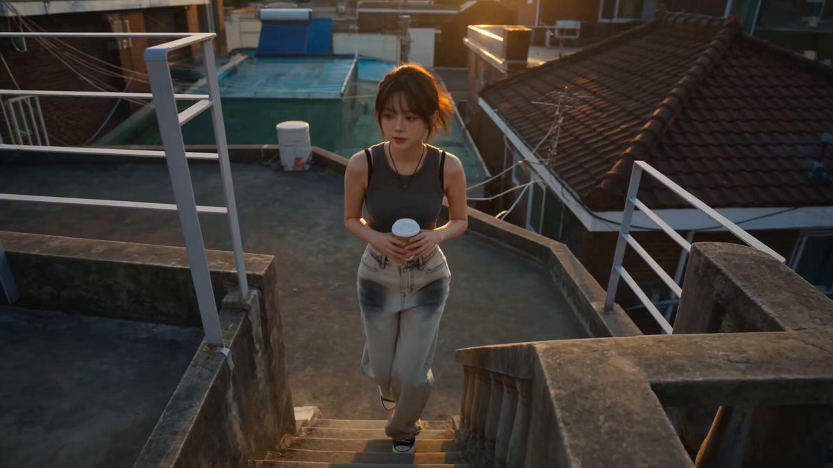 Korean Woman Rooftop Storytelling