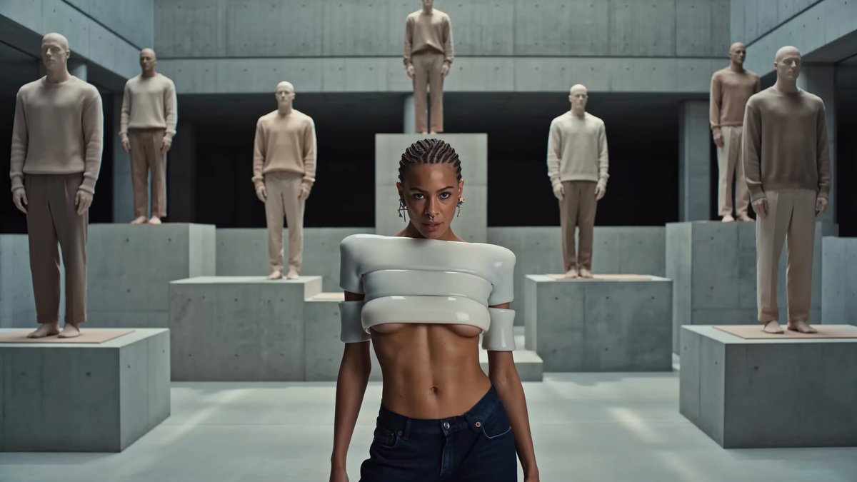 Brutalist Sculpture Atrium Rap Video