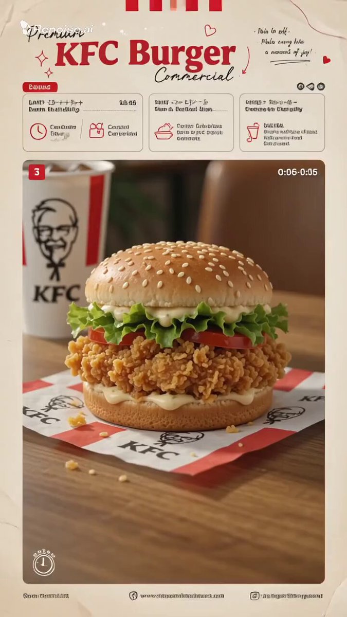 Premium KFC Burger Storyboard