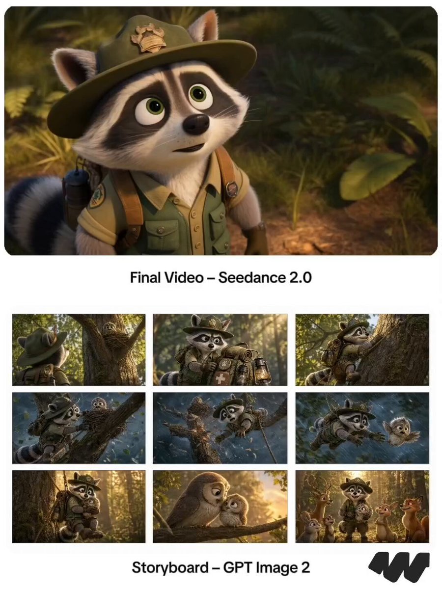Pixar Waschbär-Storyboard