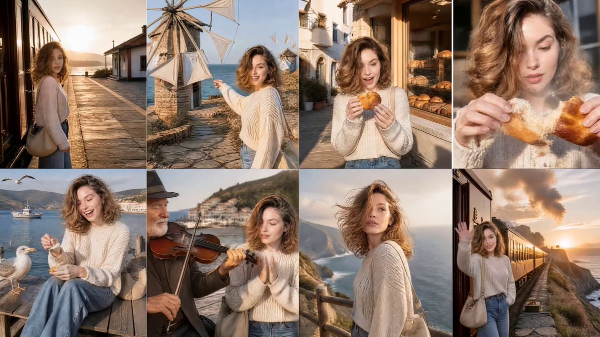 Cinematic Korean Woman Coastal Adventure