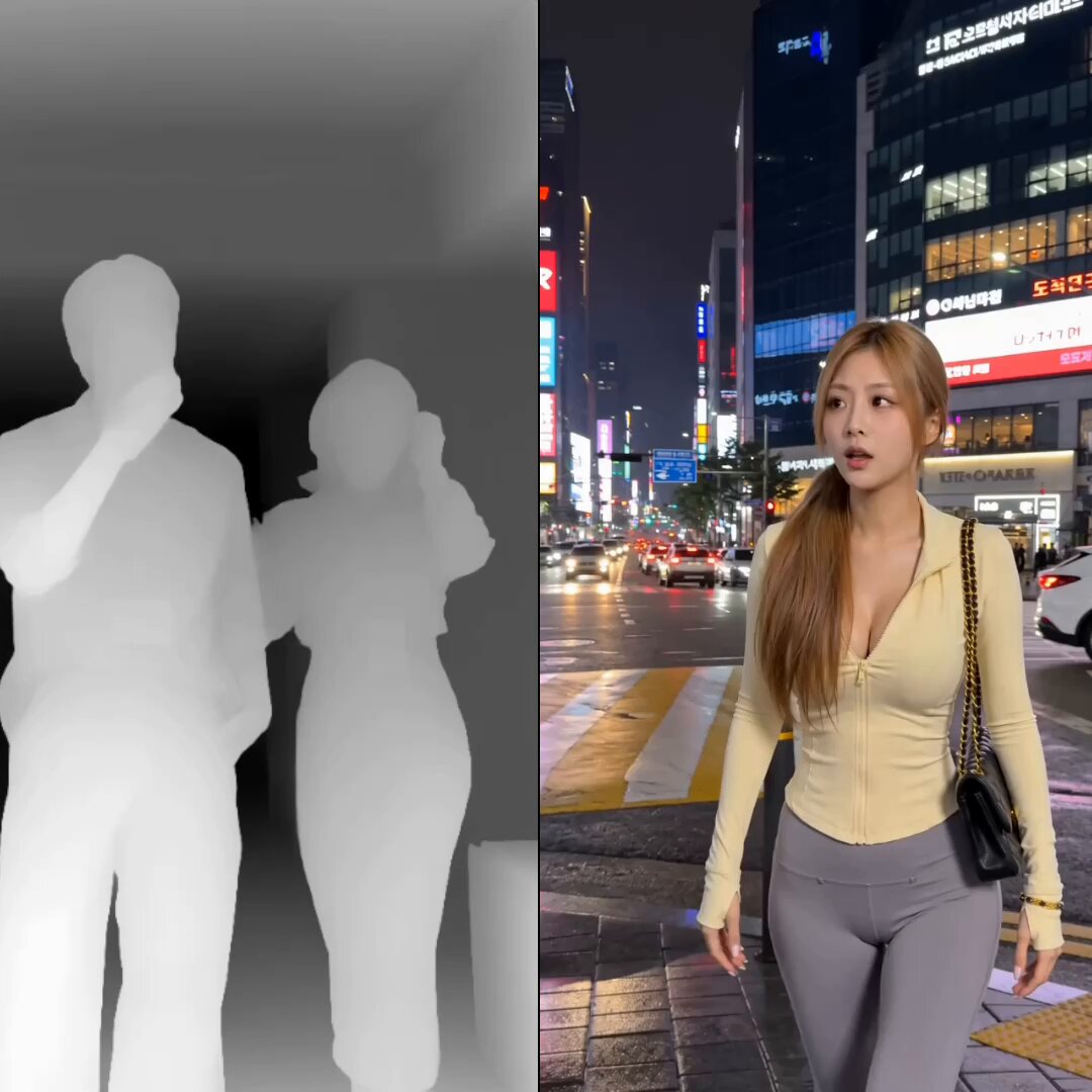 K-Pop-Tanz-Action-Mapping mit Tiefenvideo